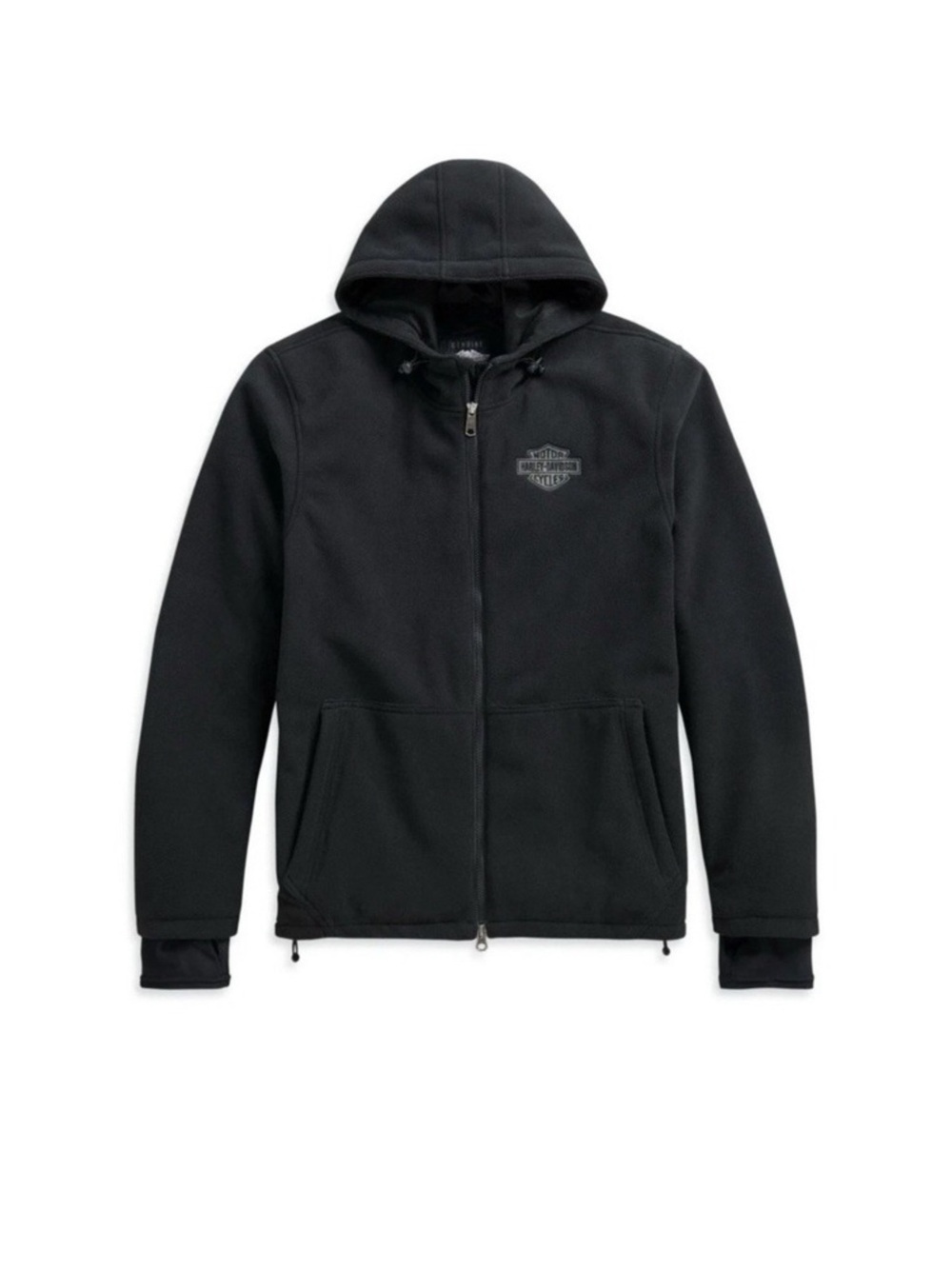 Harley-Davidson Black Zip-Up Hooded Jacket